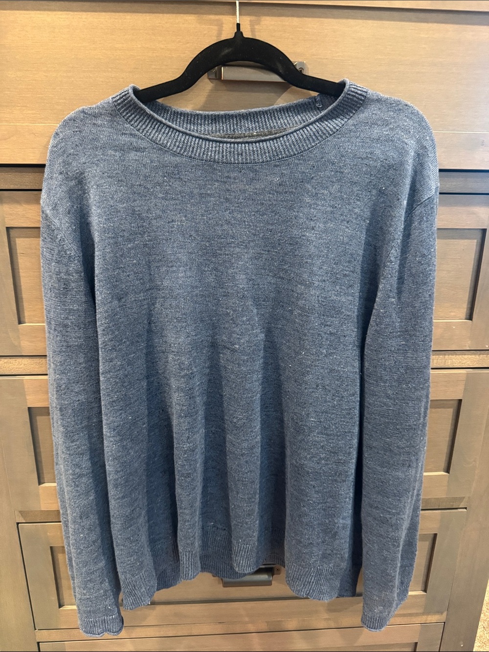 Men's Crewneck Sweater - Slate Blue Bonobos linen